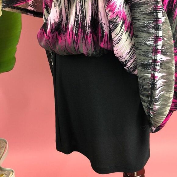 INC Ikat Mirage Print Flowy Multi Color V Neck Dress XS - Picture 5 of 10